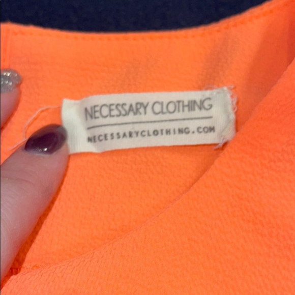 NECESSARY Clothing | Neon Orange Scalloped Crop Frilly Summer Tank - Picture 2 of 6
